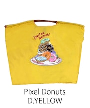【Ball＆Chain/ボールアンドチェーン】Pixel Donuts(L) 刺繍エコバッグ