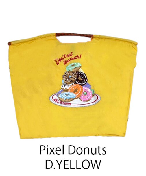 【Ball＆Chain/ボールアンドチェーン】Pixel Donuts(L) 刺繍エコバッグ