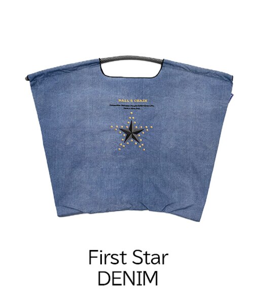 【Ball＆Chain/ボールアンドチェーン】fast Star(L) 刺繍エコバッグ