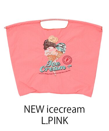 【Ball＆Chain/ボールアンドチェーン】NEW icecream(L) 刺繍エコバッグ