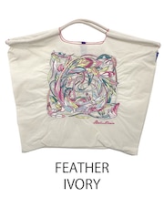 【Ball＆Chain/ボールアンドチェーン】FEATHER(L) 刺繍エコバッグ