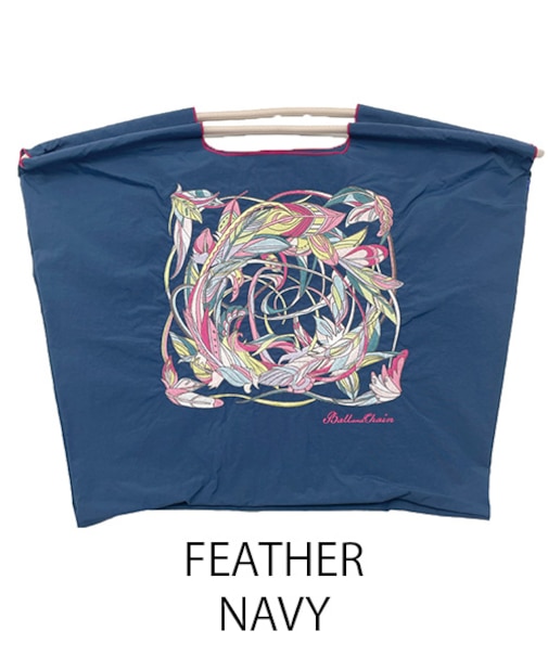 【Ball＆Chain/ボールアンドチェーン】FEATHER(L) 刺繍エコバッグ