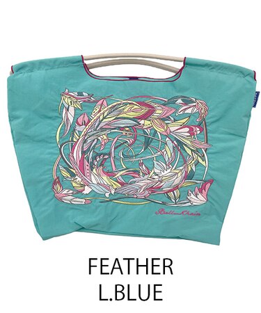 【Ball＆Chain/ボールアンドチェーン】FEATHER(L) 刺繍エコバッグ