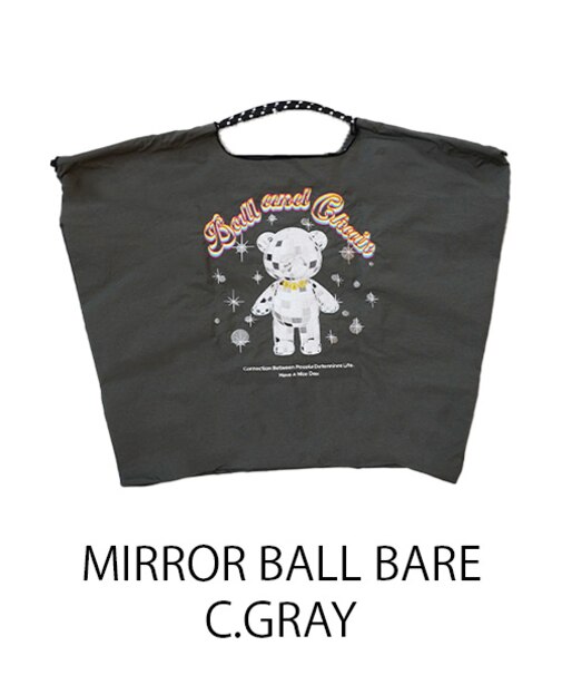 【Ball＆Chain/ボールアンドチェーン】MIRROR BALL BARE(L) 刺繍エコバッグ