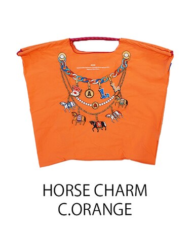 【Ball＆Chain/ボールアンドチェーン】HORSE CHARM(L) 刺繍エコバッグ