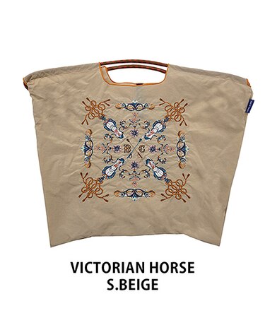 【Ball＆Chain/ボールアンドチェーン】VICTORIAN HORSE(L) 刺繍エコバッグ