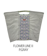 【Ball＆Chain/ボールアンドチェーン】FLOWER LINE||(L) 刺繍エコバッグ