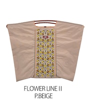【Ball＆Chain/ボールアンドチェーン】FLOWER LINE||(L) 刺繍エコバッグ