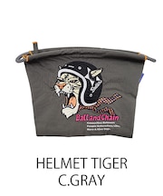 【Ball＆Chain/ボールアンドチェーン】ポーチ HELMET TIGER(L) 刺繍ポーチ