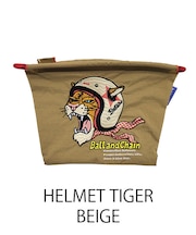 【Ball＆Chain/ボールアンドチェーン】ポーチ HELMET TIGER(L) 刺繍ポーチ