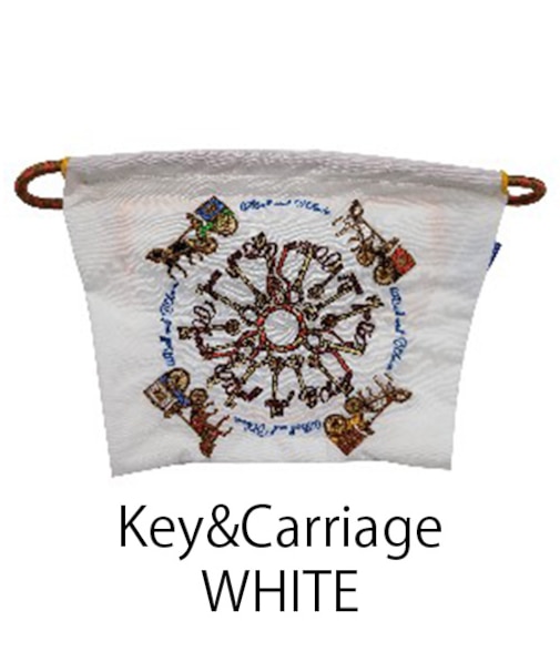 【Ball＆Chain/ボールアンドチェーン】ポーチ Key＆Carriage(L) 刺繍ポーチ