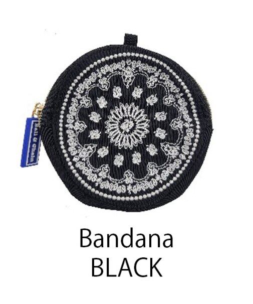 【Ball＆Chain/ボールアンドチェーン】R pouch Bandana 刺繍ポーチ