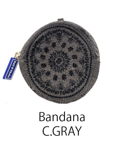 【Ball＆Chain/ボールアンドチェーン】R pouch Bandana 刺繍ポーチ