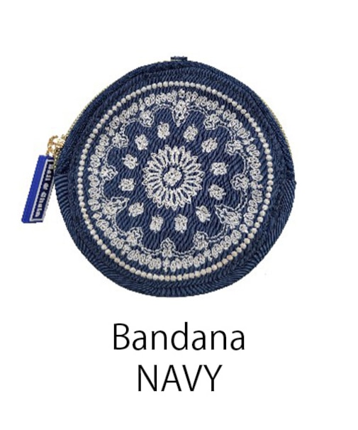 【Ball＆Chain/ボールアンドチェーン】R pouch Bandana 刺繍ポーチ