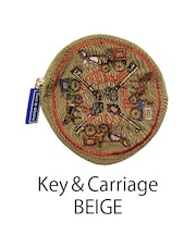 【Ball＆Chain/ボールアンドチェーン】R pouch Key Carriage 刺繍ポーチ