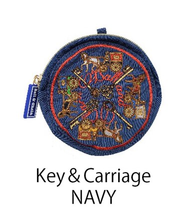 【Ball＆Chain/ボールアンドチェーン】R pouch Key Carriage 刺繍ポーチ