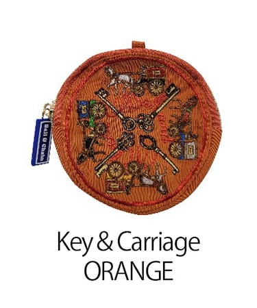【Ball＆Chain/ボールアンドチェーン】R pouch Key Carriage 刺繍ポーチ