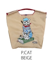 【Ball＆Chain/ボールアンドチェーン】P.CAT(M) 刺繍エコバッグ
