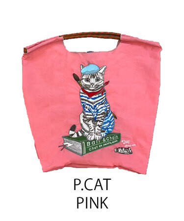 【Ball＆Chain/ボールアンドチェーン】P.CAT(M) 刺繍エコバッグ
