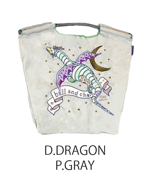 【Ball＆Chain/ボールアンドチェーン】D.DRAGON(M) 刺繍エコバッグ