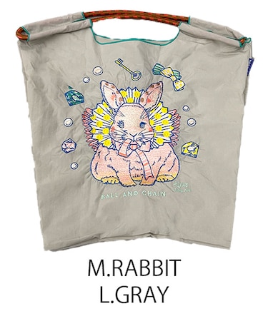 【Ball＆Chain/ボールアンドチェーン】M.RABBIT(M) 刺繍エコバッグ