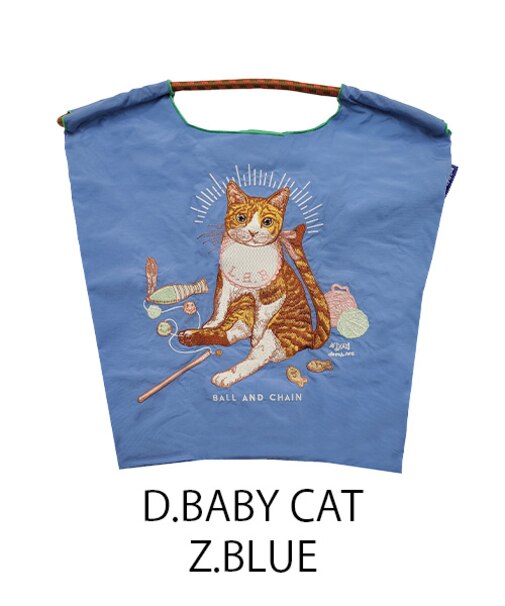 【Ball＆Chain/ボールアンドチェーン】D.BABY CAT(M) 刺繍エコバッグ