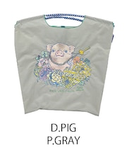 【Ball＆Chain/ボールアンドチェーン】D.PIG(M) 刺繍エコバッグ