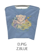 【Ball＆Chain/ボールアンドチェーン】D.PIG(M) 刺繍エコバッグ