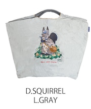 【Ball＆Chain/ボールアンドチェーン】D.SQUIRREL(L) 刺繍エコバッグ