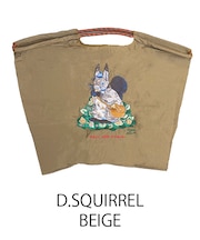 【Ball＆Chain/ボールアンドチェーン】D.SQUIRREL(L) 刺繍エコバッグ