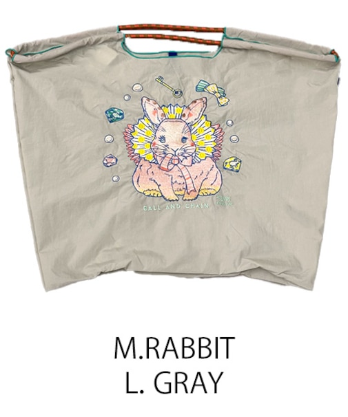 【Ball＆Chain/ボールアンドチェーン】M.RABBIT(L) 刺繍エコバッグ