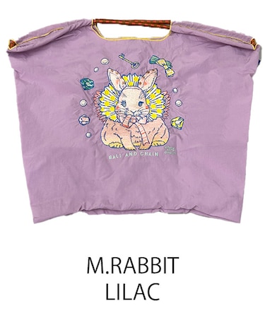 【Ball＆Chain/ボールアンドチェーン】M.RABBIT(L) 刺繍エコバッグ
