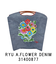 【Ball＆Chain/ボールアンドチェーン】RYU A.FLOWER(M) 刺繍エコバッグ