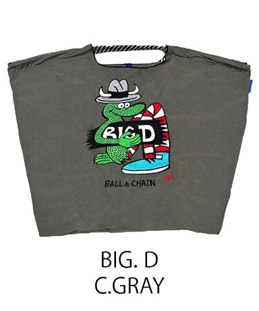 【Ball＆Chain/ボールアンドチェーン】BIG.D(L) 刺繍エコバッグ