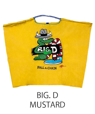 【Ball＆Chain/ボールアンドチェーン】BIG.D(L) 刺繍エコバッグ