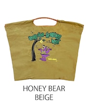 【Ball＆Chain/ボールアンドチェーン】HONEY BEAR(L) 刺繍エコバッグ
