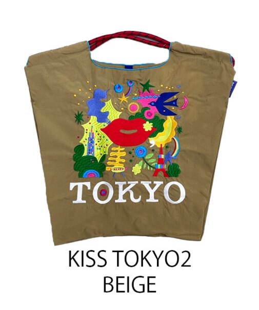 【Ball＆Chain/ボールアンドチェーン】KISS TOKYO2(M) 刺繍エコバッグ