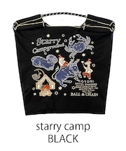 【Ball＆Chain/ボールアンドチェーン】starry camp(M) 刺繍エコバッグ