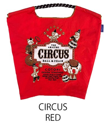 【Ball＆Chain/ボールアンドチェーン】CIRCUS(M) 刺繍エコバッグ
