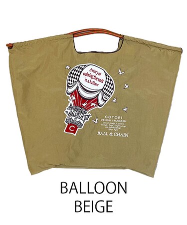 【Ball＆Chain/ボールアンドチェーン】BALLOON(L) 刺繍エコバッグ