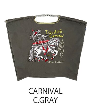 【Ball＆Chain/ボールアンドチェーン】CARNIVAL(L) 刺繍エコバッグ