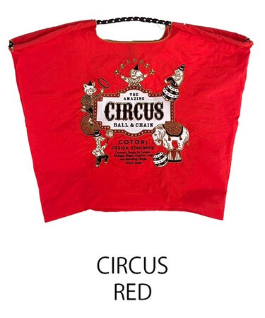【Ball＆Chain/ボールアンドチェーン】CIRCUS(L) 刺繍エコバッグ