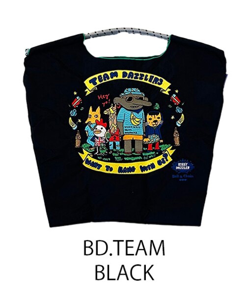 【Ball＆Chain/ボールアンドチェーン】B.TEAM M BOBBY DAZZLER TEAM(M) 刺繍エコバッグ
