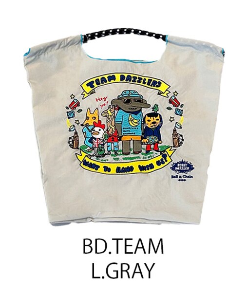 【Ball＆Chain/ボールアンドチェーン】B.TEAM M BOBBY DAZZLER TEAM(M) 刺繍エコバッグ