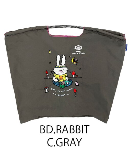 【Ball＆Chain/ボールアンドチェーン】B.RABBIT(L) 刺繍エコバッグ