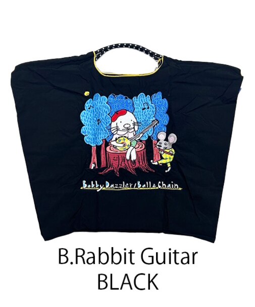 【Ball＆Chain/ボールアンドチェーン】B.Rabbit Guitar(L) 刺繍エコバッグ