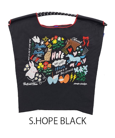 【Ball＆Chain/ボールアンドチェーン】S.HOPE(M) 刺繍エコバッグ