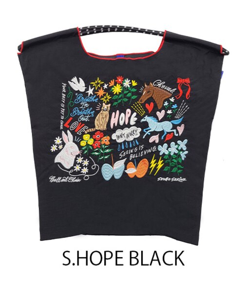 【Ball＆Chain/ボールアンドチェーン】S.HOPE(M) 刺繍エコバッグ