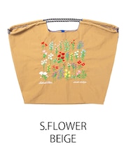 【Ball＆Chain/ボールアンドチェーン】S.FLOWER (L) 刺繍エコバッグ