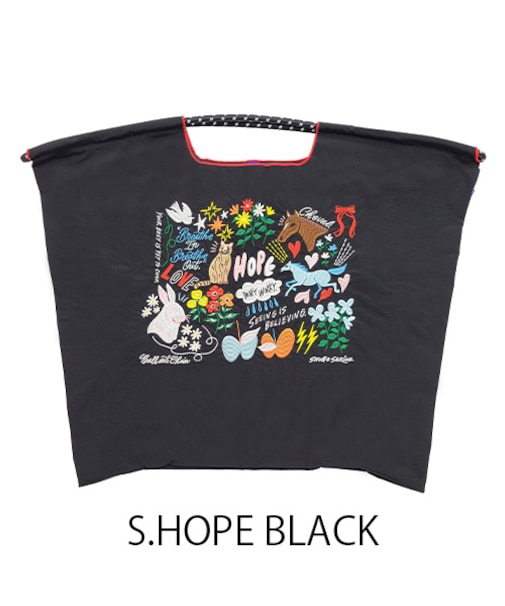 【Ball＆Chain/ボールアンドチェーン】S.HOPE(L) 刺繍エコバッグ